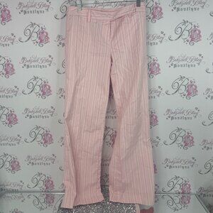 Jacob pants flare pin striped y2k wide leg Pink and White Striped Garment